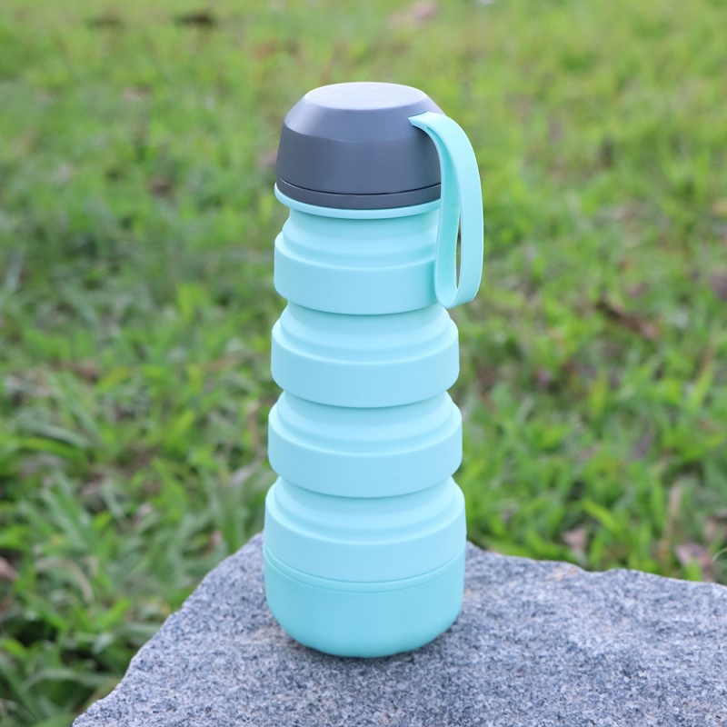Kreativní silikonový pohár na vodu jídlo skládací venkovní sportovní osobnosti láhev s vodou běh fitness přenosný sportovní pohár na vodu